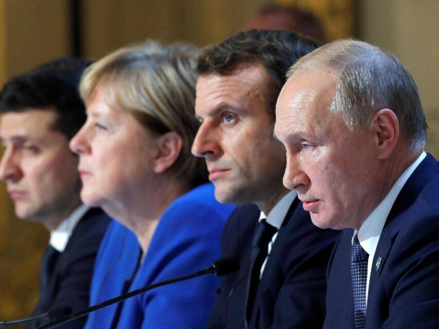 Réunion entre Zelenski, Merkel, Macron et Poutine