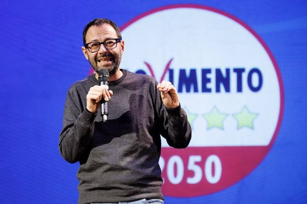 Stefano Patuanelli lors d'une assemblée régionale du M5S du Lazio, le 12 novembre 2023 (Roberto Monaldo/LaPresse)
