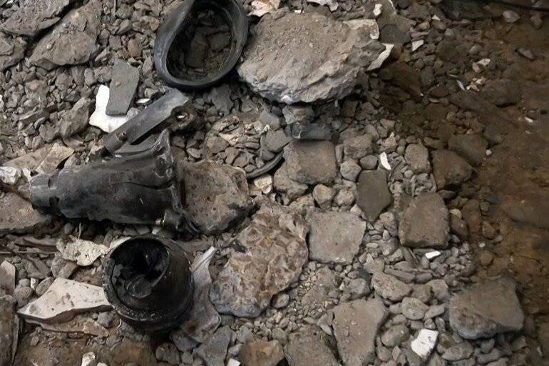 Débris de missile - quartier de Darraj au centre de Gaza