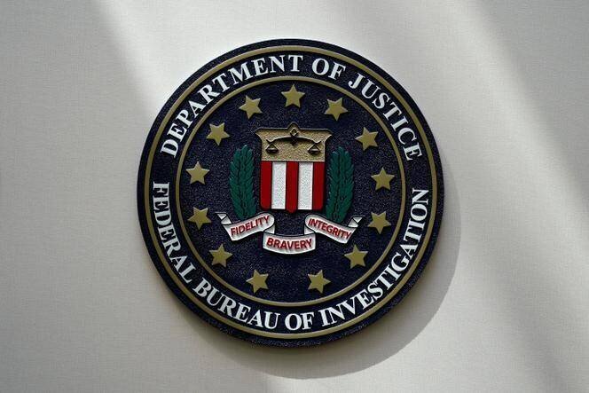 Le logo de la police fédérale américaine (FBI), à Omaha (Nebraska), le 10 août 2022.