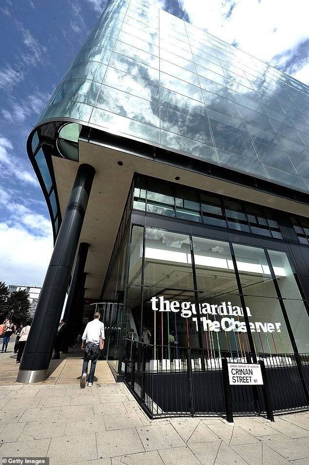 Une vue générale des bureaux du Guardian Newspaper le 21 août 2013 à Londres