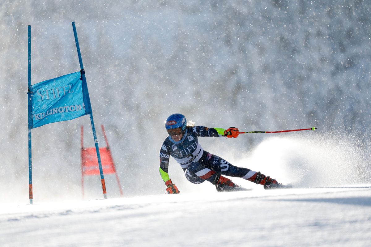 Mikaela Shiffrin lors du slalom géant à Killington