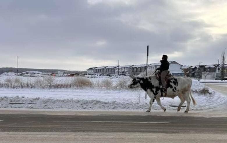 Kelly Landry chevauchant Magnum.