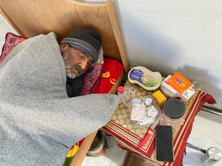 Khalil al-Jarousha, patient souffrant d'insuffisance rénale.