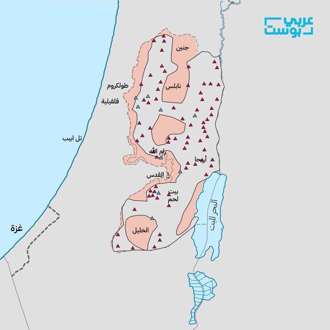 Division de la Cisjordanie selon le plan Sharon