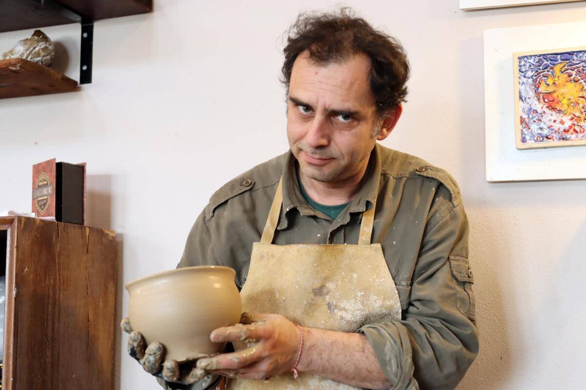 Christos Gianakopoulos, potier à Pilion