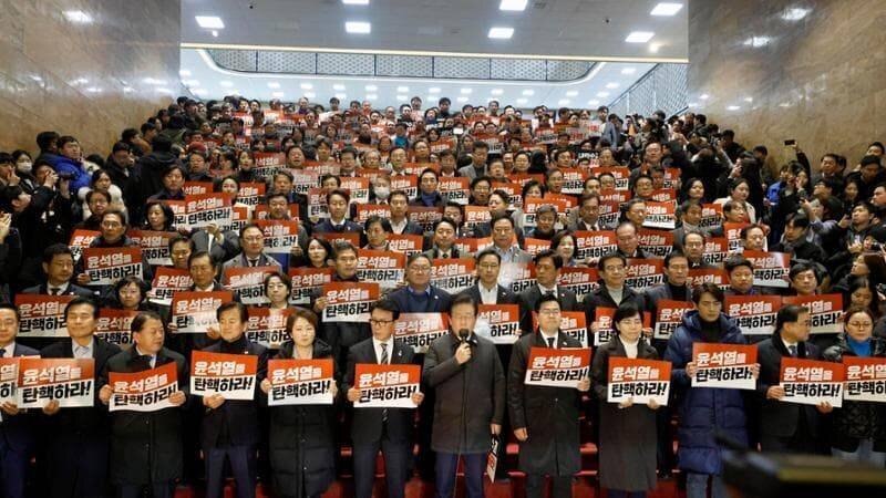 Manifestation à Séoul contre Yoon Suk-yeol