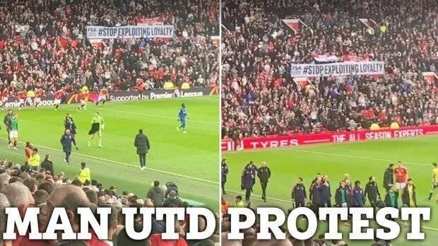 Supporters de Manchester United en protestation