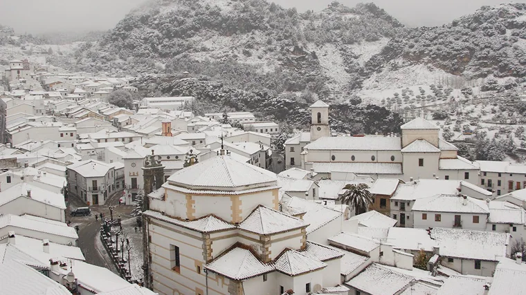 Vue de Grazalema sous la neige