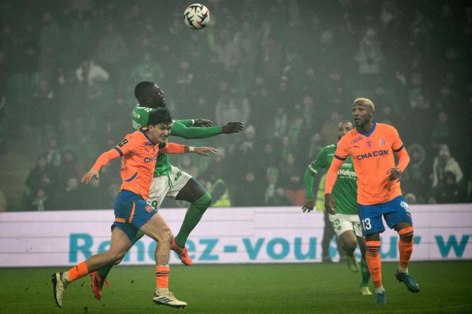 Lors du match Saint-Etienne–Marseille, au stade Geoffroy-Guichard, à Saint-Etienne, le 8 décembre 2024.