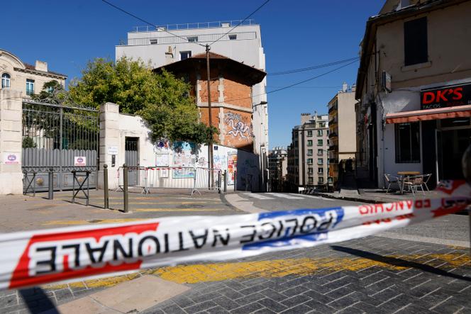 Scène de crime dont l’origine est attribuée à la DZ Mafia, à Marseille, le 4 octobre 2024.