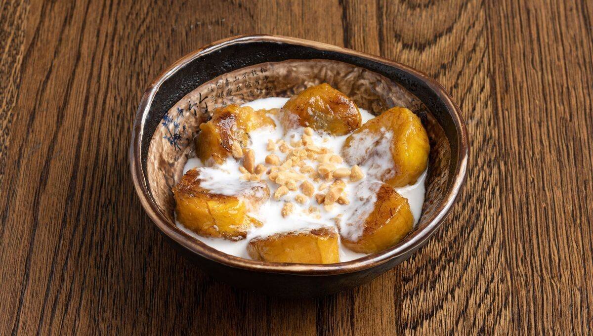 Recette de tapioca de bananes et œufs confits au sucre de gingembre