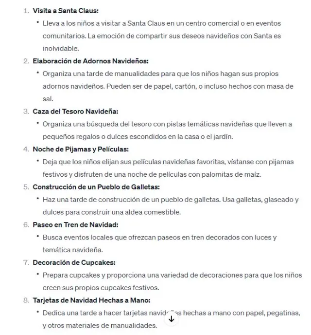 Plans avec enfants à Noël, selon ChatGPT