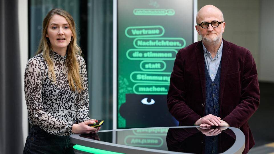 Vanessa Bitter et Meinolf Ellers lors du bilan du projet