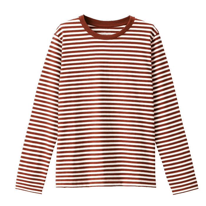 T-shirt à manches longues en mélange de coton pour femmes, 17,80 €