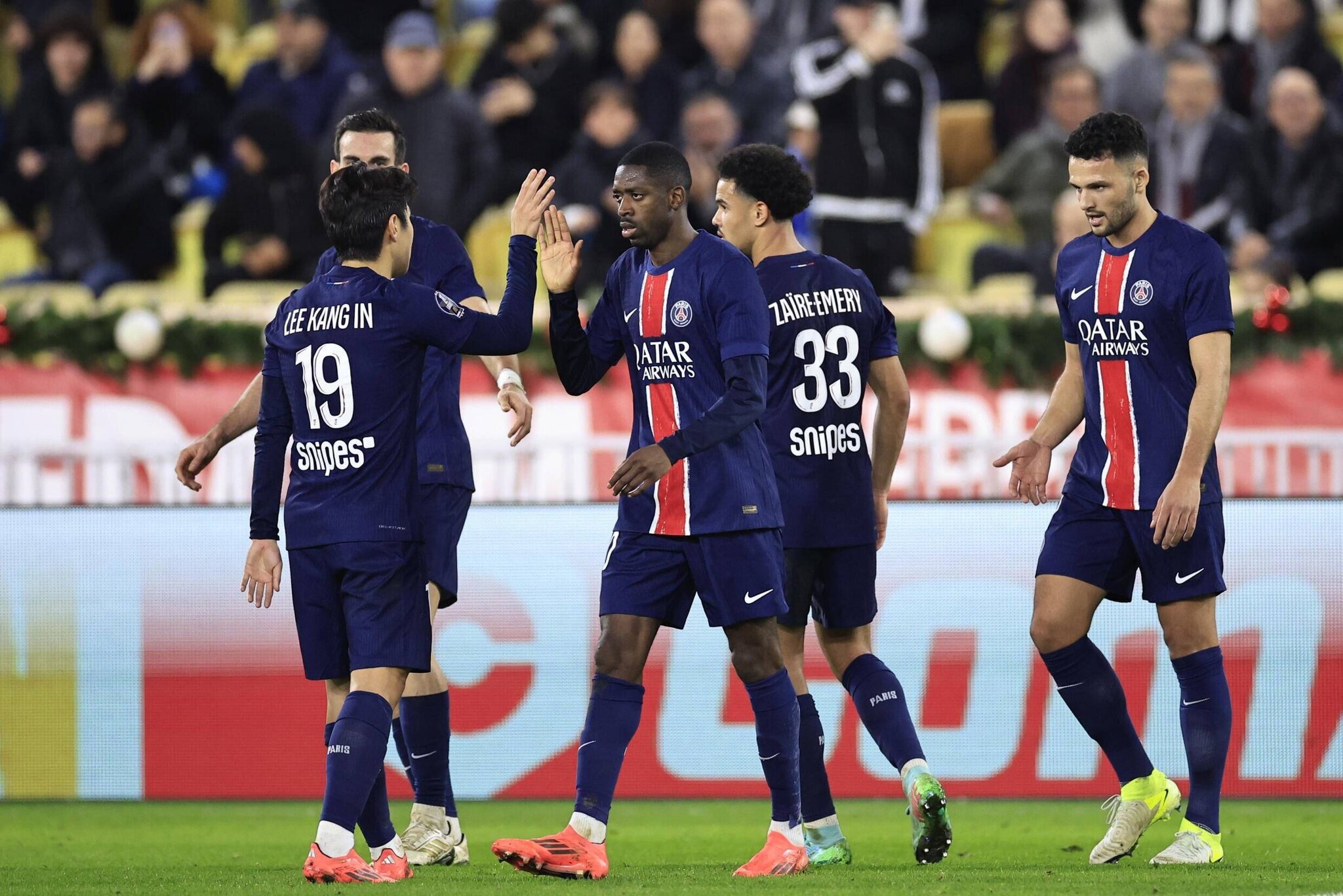 La joie des Parisiens après leur victoire à Monaco