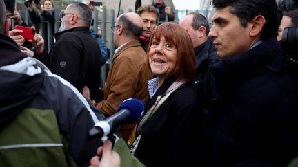 Gisèle Pelicot arrive au tribunal d'Avignon (Vaucluse), le 19 décembre 2024. (CLEMENT MAHOUDEAU / AFP)