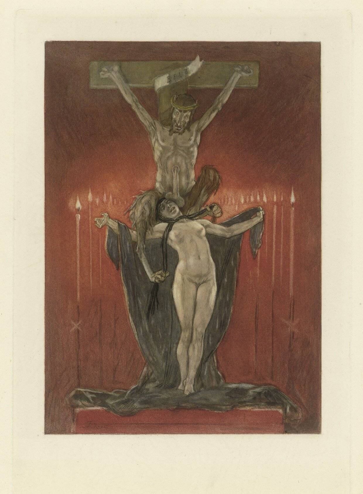Blasphemisch und obszön: Felicien Rops, 'Die Kreuzigung', um 1882