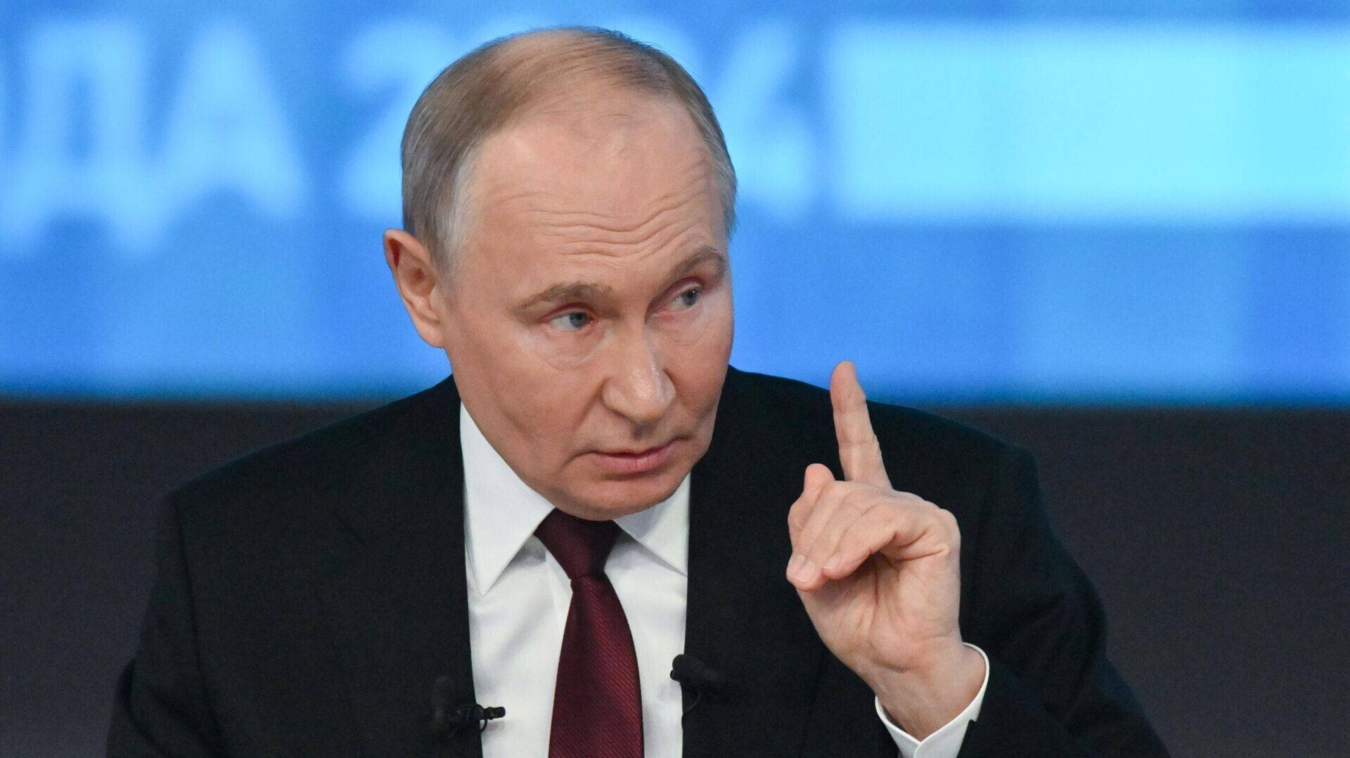 Vladimir Poutine lors de la Ligne directe