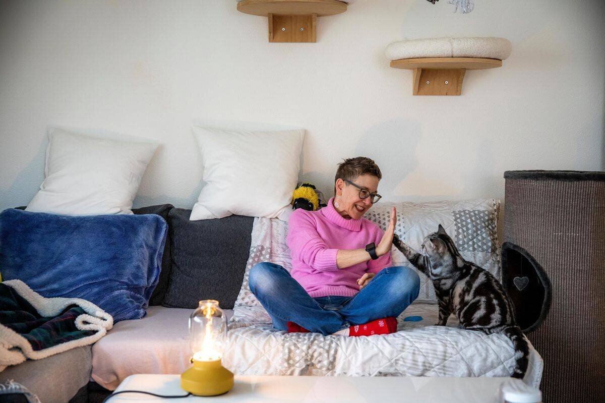 Corinne Messikommer avec ses animaux