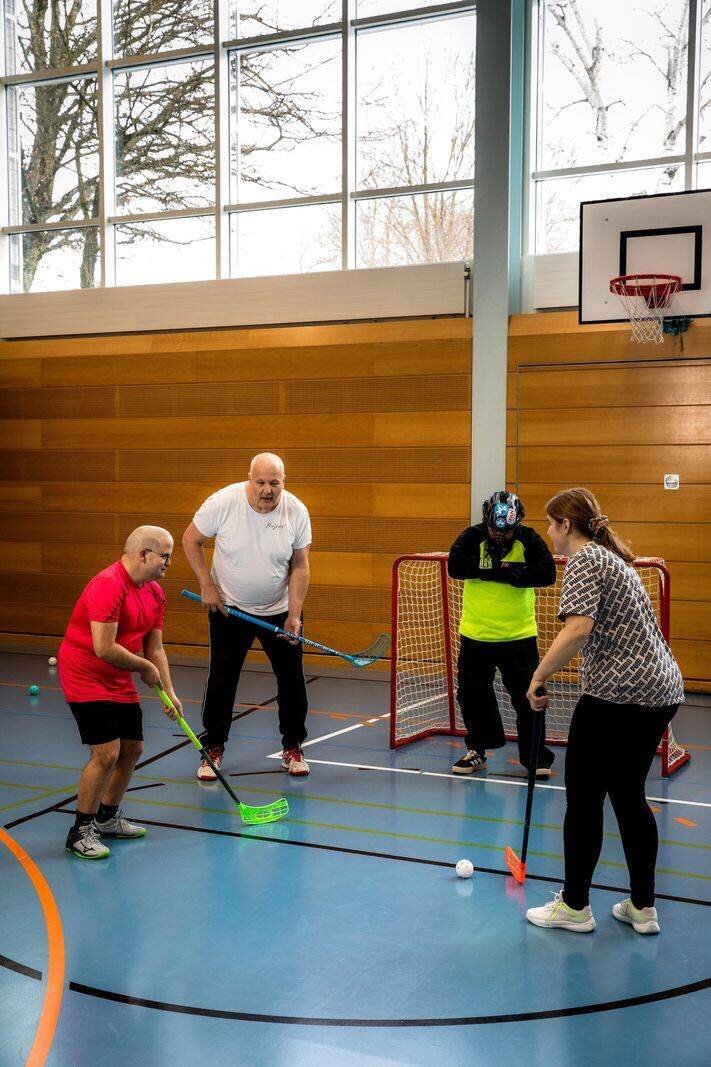 Yannick Cavallin avec son équipe