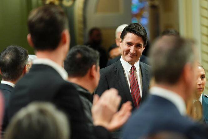 Le premier ministre canadien, Justin Trudeau, arrive à une cérémonie à Rideau Hall à Ottawa, le vendredi 20 décembre 2024.
