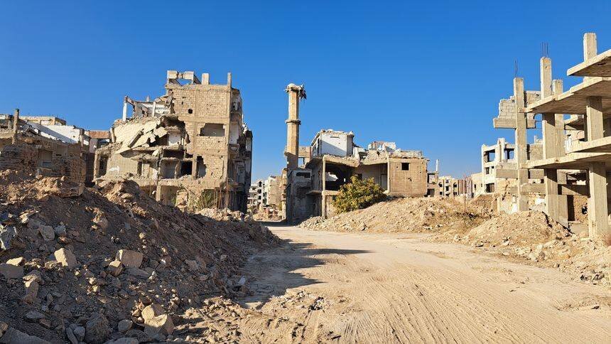 Jobar, en périphérie de Damas, village fantôme détruit par le régime de Bachar Al Assad.