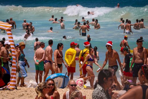 Bondi Beach : Noël au chaud