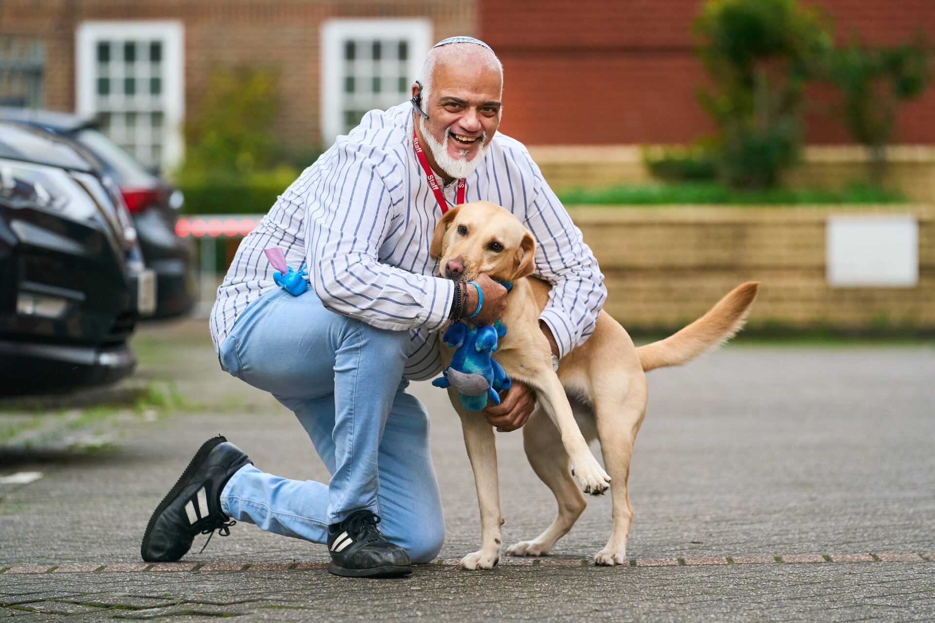 David et son chien-guide Rye