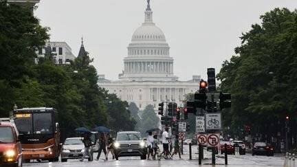 Une vue du Capitole, où siège le Congrès américain, à Washington