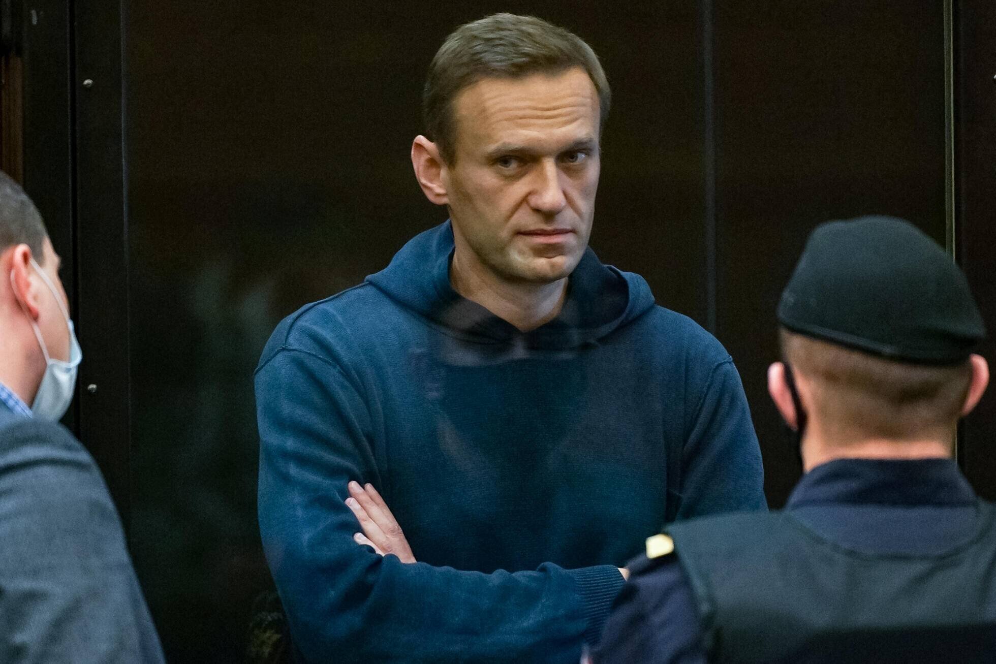 Alexeï Navalny, lors d'une audience au tribunal à Moscou, le 2 février 2021.