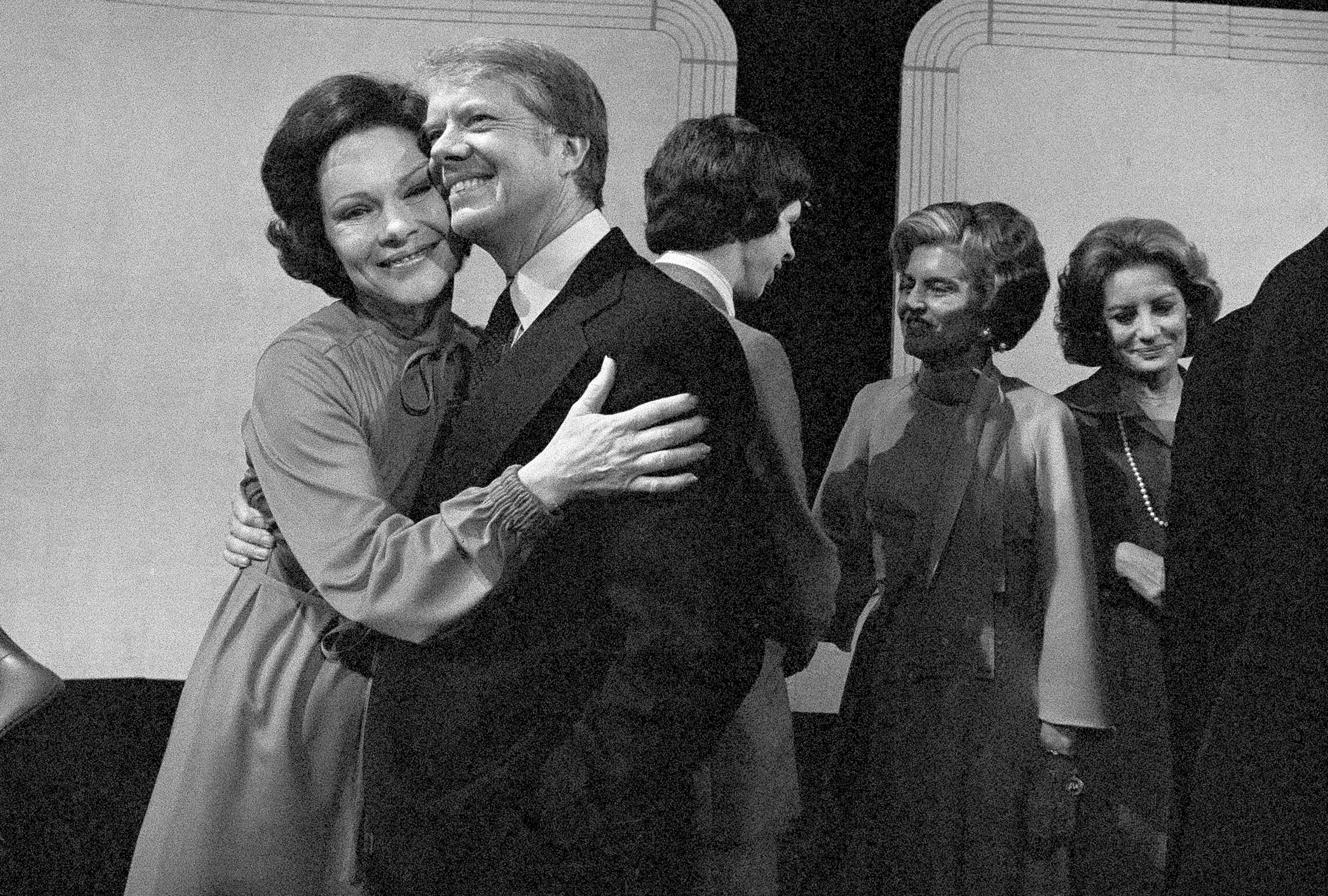 Jimmy Carter avec des aidants