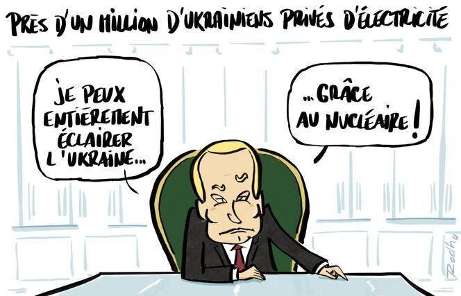 Dessin paru en une du « Monde » daté du 3 décembre 2024, signé par le dessinateur français Rodho.