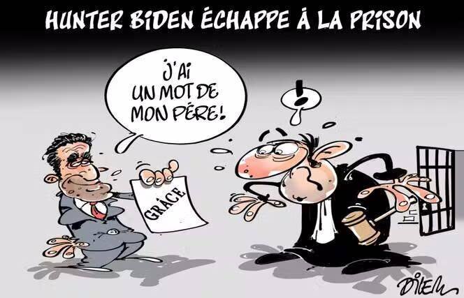 Dessin paru en une du « Monde » daté du 5 décembre 2024, signé par le dessinateur algérien Dilem.