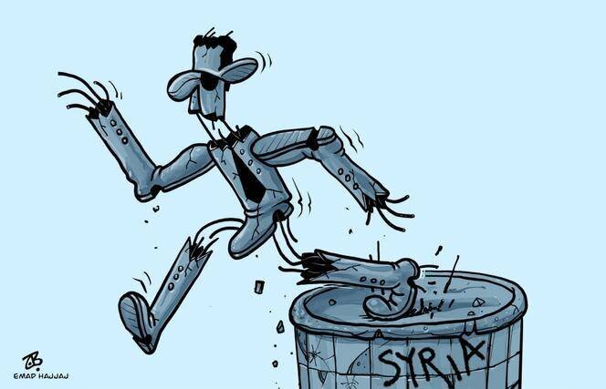 Dessin paru en une du « Monde » daté du 6 décembre 2024, signé par le dessinateur jordanien Emad Hajjaj.