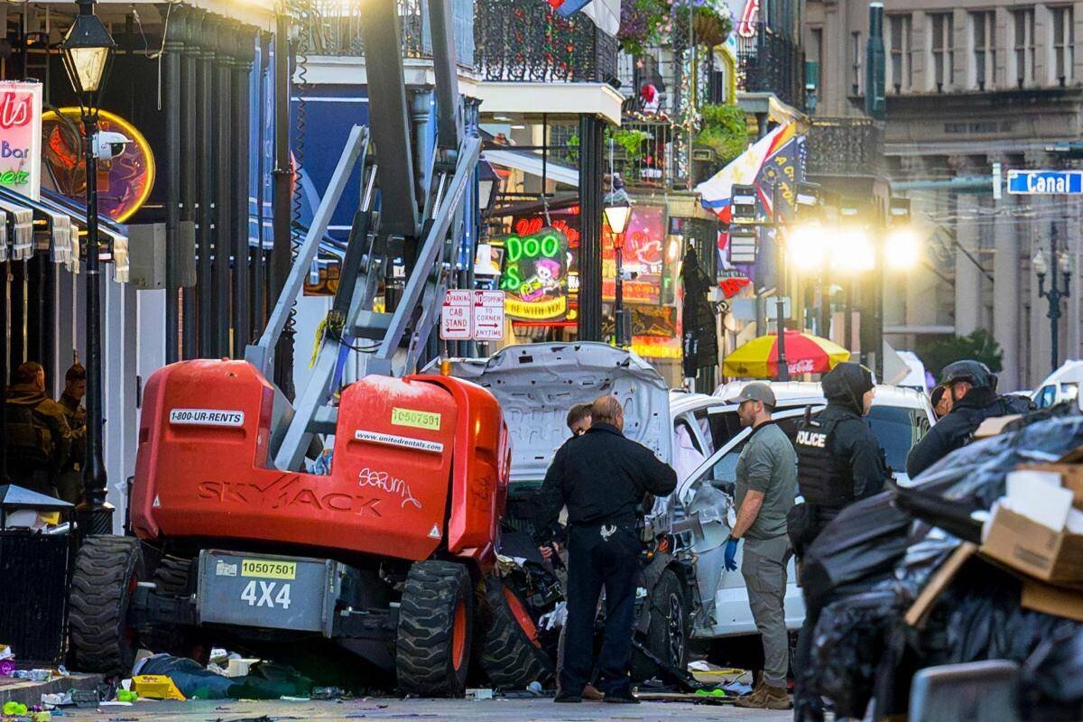 Le véhicule impliqué dans l'attaque sur Bourbon Street.