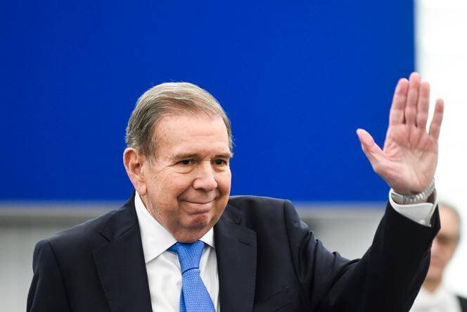 Edmundo Gonzalez Urrutia au Parlement européen, à Strasbourg, le 17 décembre 2024.