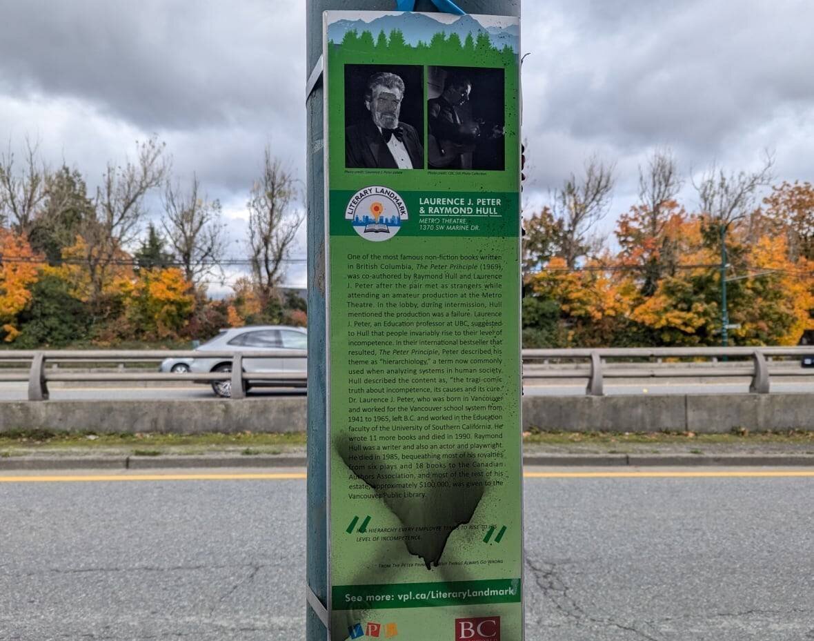 Plaque commémorative du Principe de Peter à Vancouver