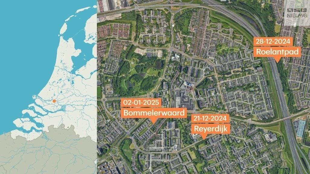 Carte des fusillades à IJsselmonde