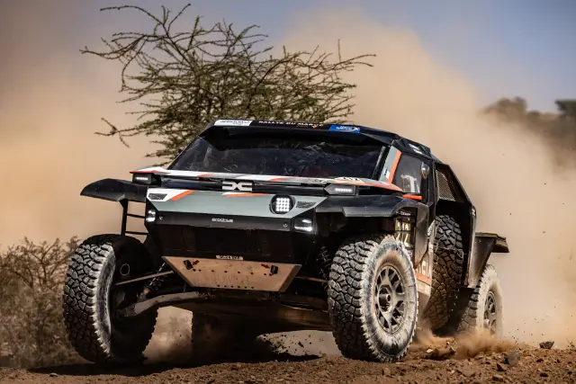 Cristina Gutiérrez a bord de son Dacia Sandriders en Maroc