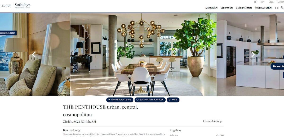 Penthouse luxe Zurich