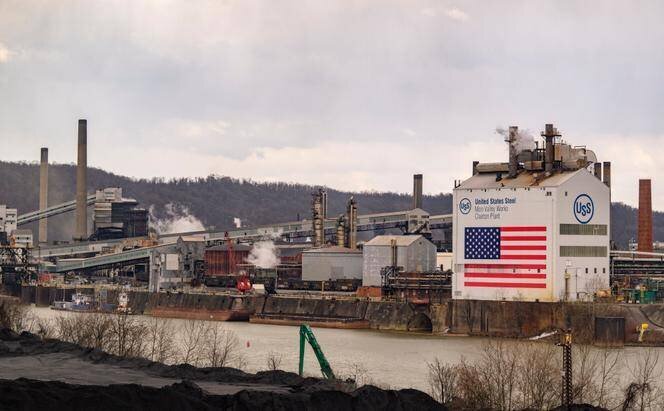 Vue générale de l’extérieur de la cokerie US Steel Clairton, le 20 mars 2024 à Clairton, en Pennsylvanie.