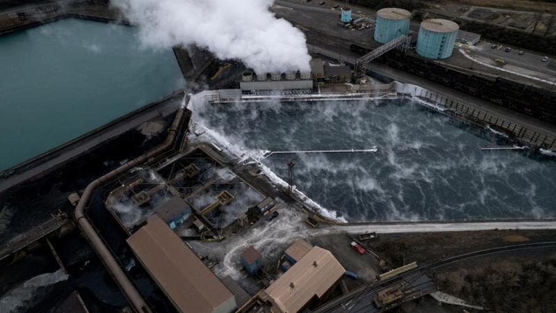 Un acciaieria di Us Steel nell'Indiana