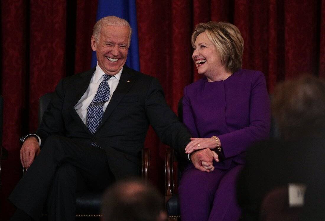 Joe Biden et Hillary Clinton le 8 décembre 2016
