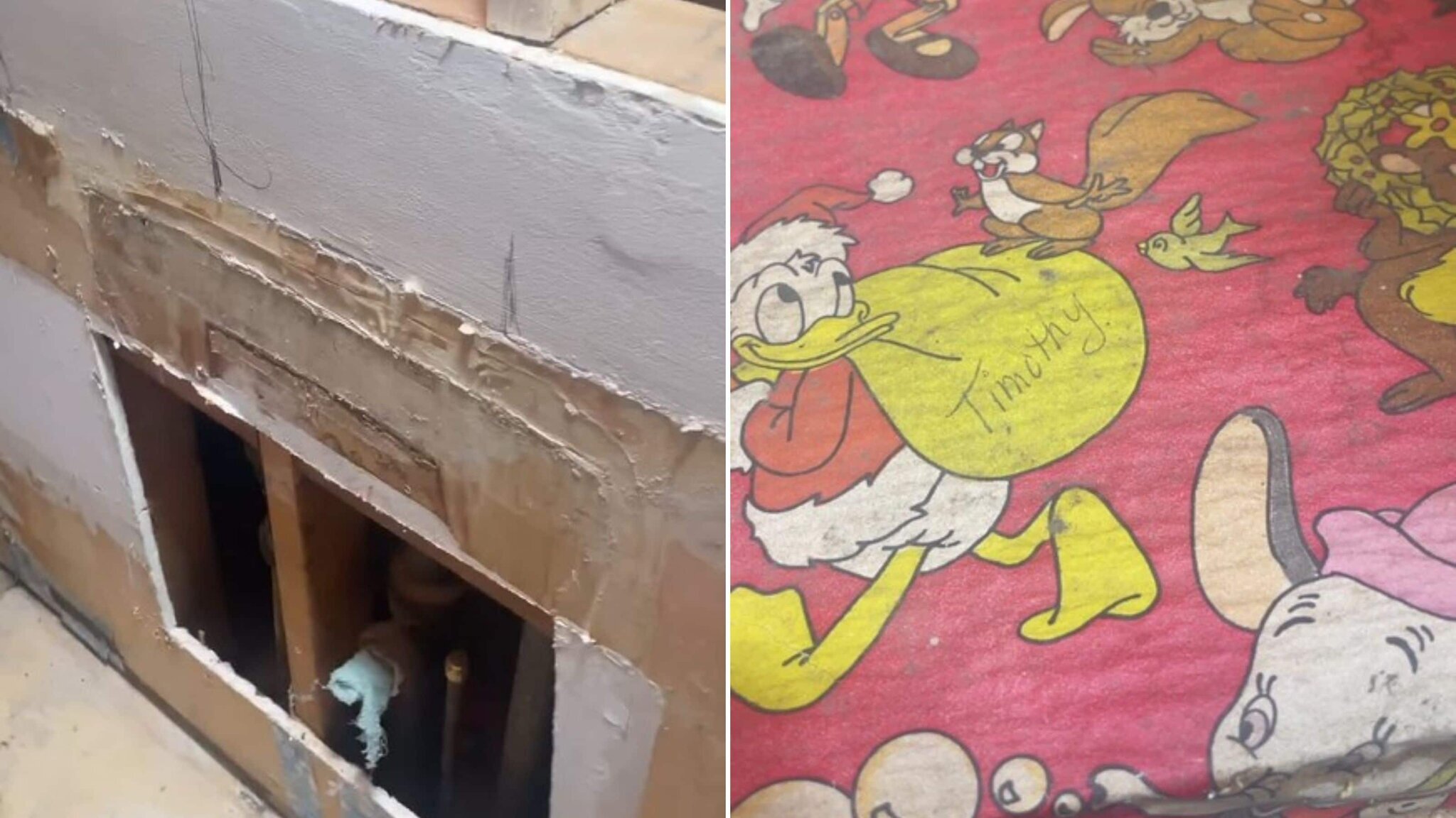 Un homme trouve un cadeau oublié dans sa maison