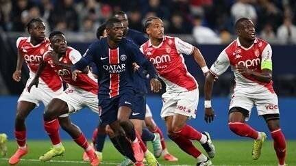 Ousmane Dembélé face aux Monégasques lors du Trophée des champions, le 5 janvier 2024. (MAHMUD HAMS / AFP)