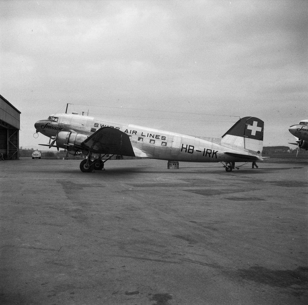 L'avion DC-3 HB-IRK de la Swissair, qui s'est écrasé dans le lac de Constance en 1957.