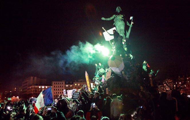 Rassemblement de soutien aux victimes de l’attentat contre la rédaction de « Charlie Hebdo », place de la Nation, à Paris, le 11 janvier 2015.