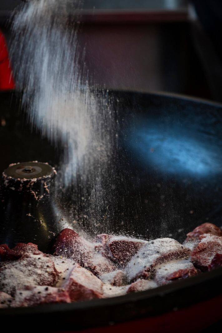 Préparation de la salami