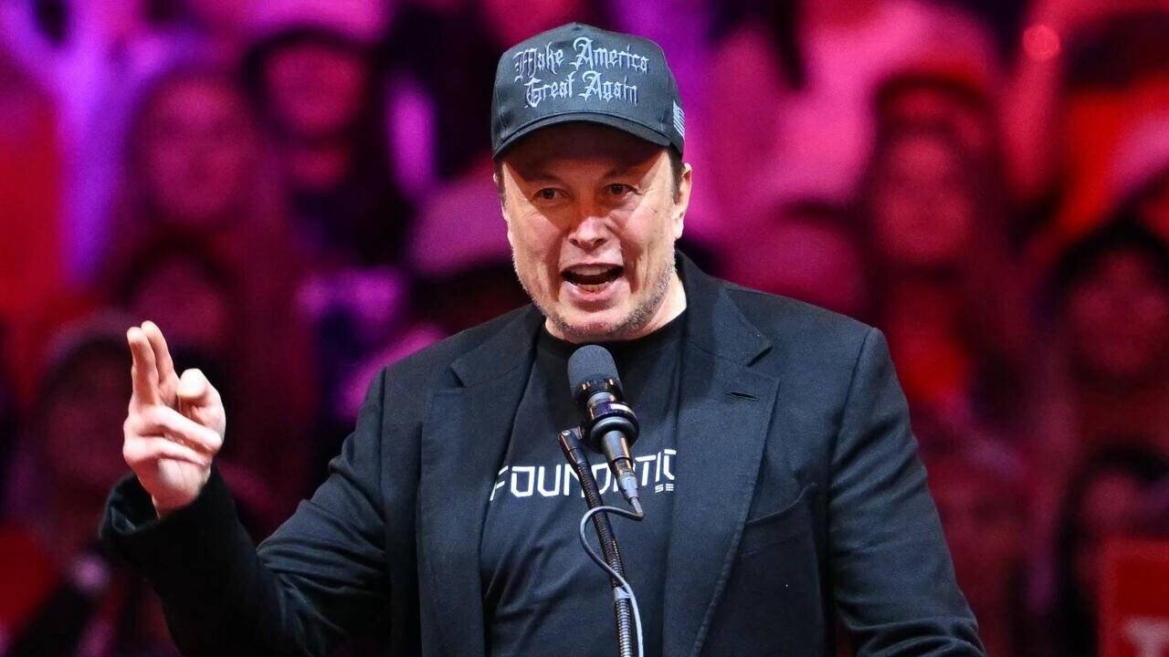 Elon Musk lors d'un rassemblement pour Donald Trump à Madison Square Garden à New York, le 27 octobre 2024.